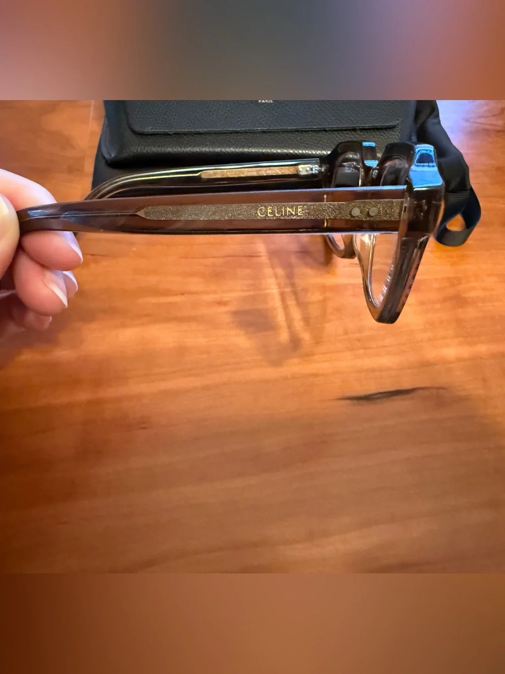 Celine Taupe Square Acetate Glasses cl50128i